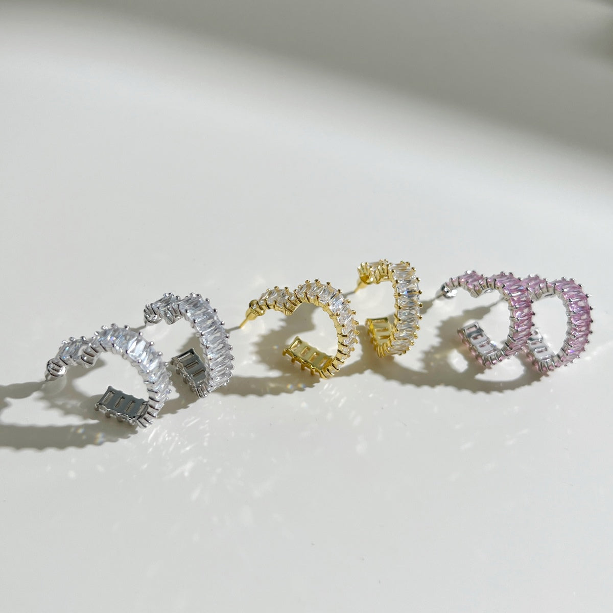 Orecchini in argento Heartshine