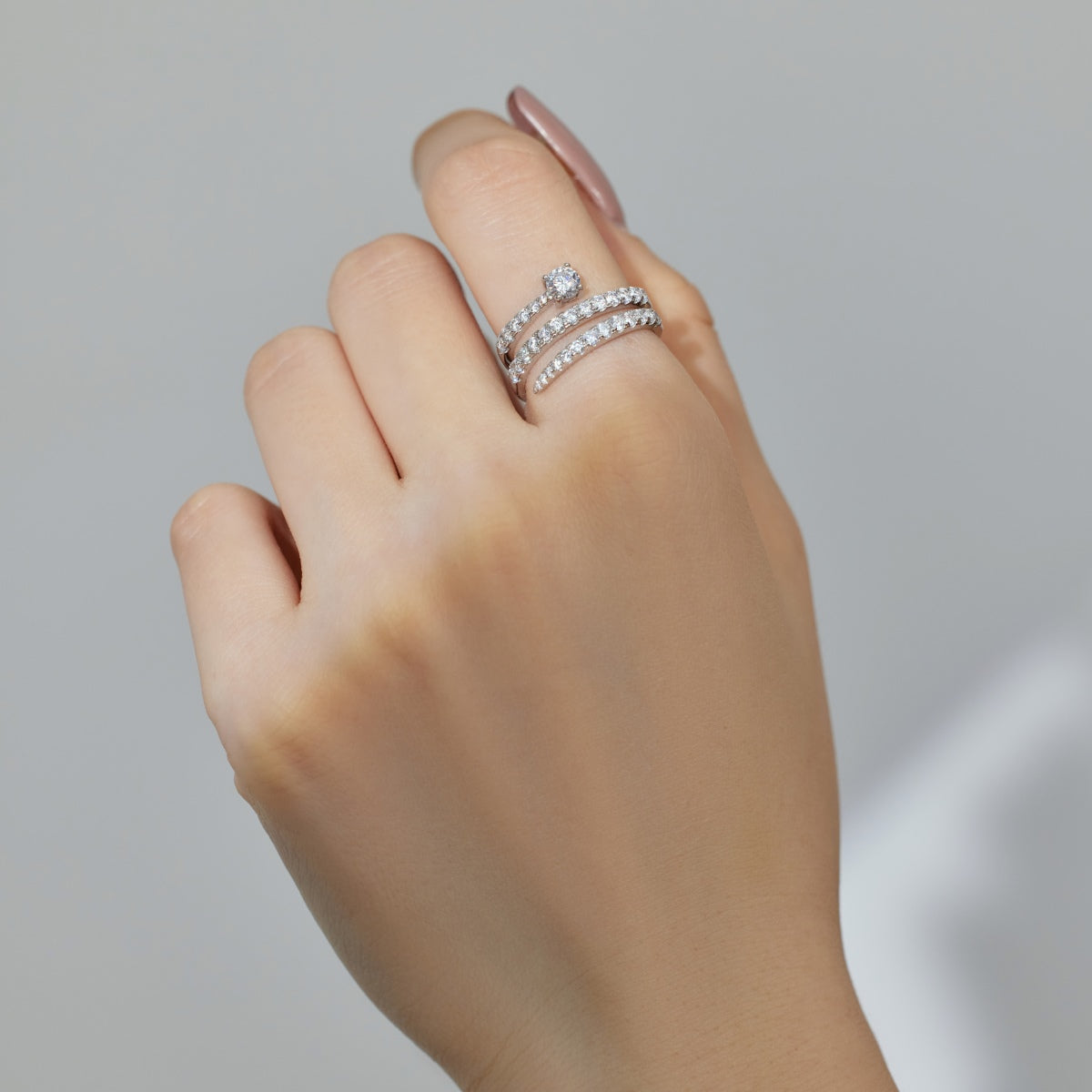 Triple-layered Silver Ring