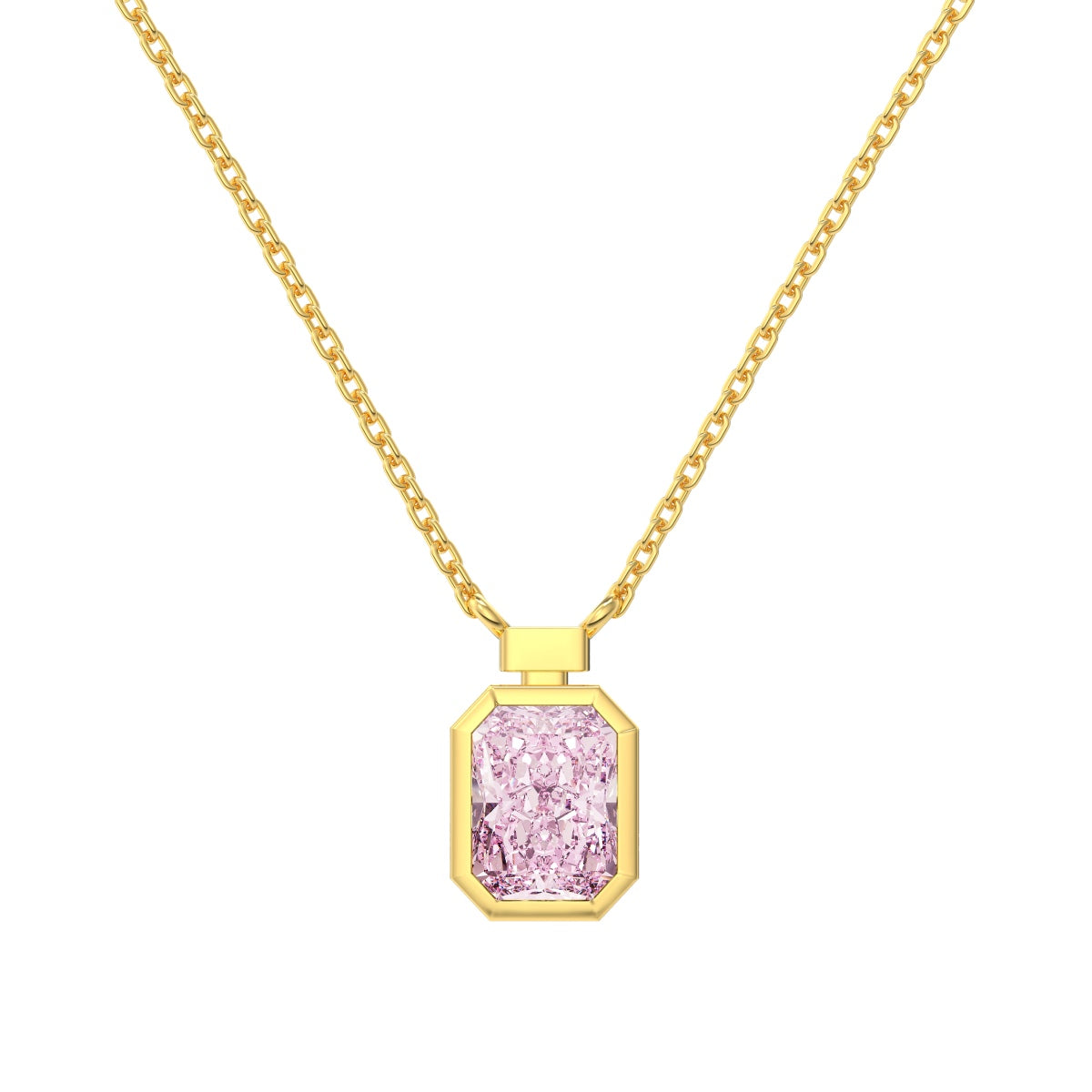 Pink Rectangular Necklace