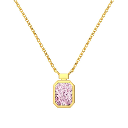 Pink Rectangular Necklace