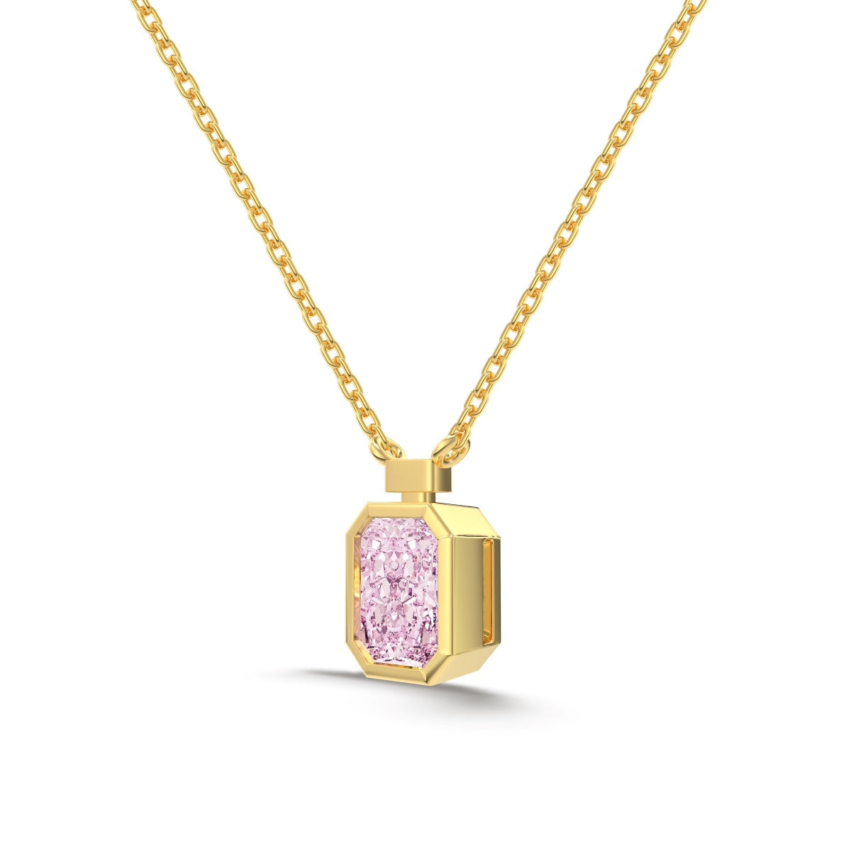 Pink Rectangular Necklace