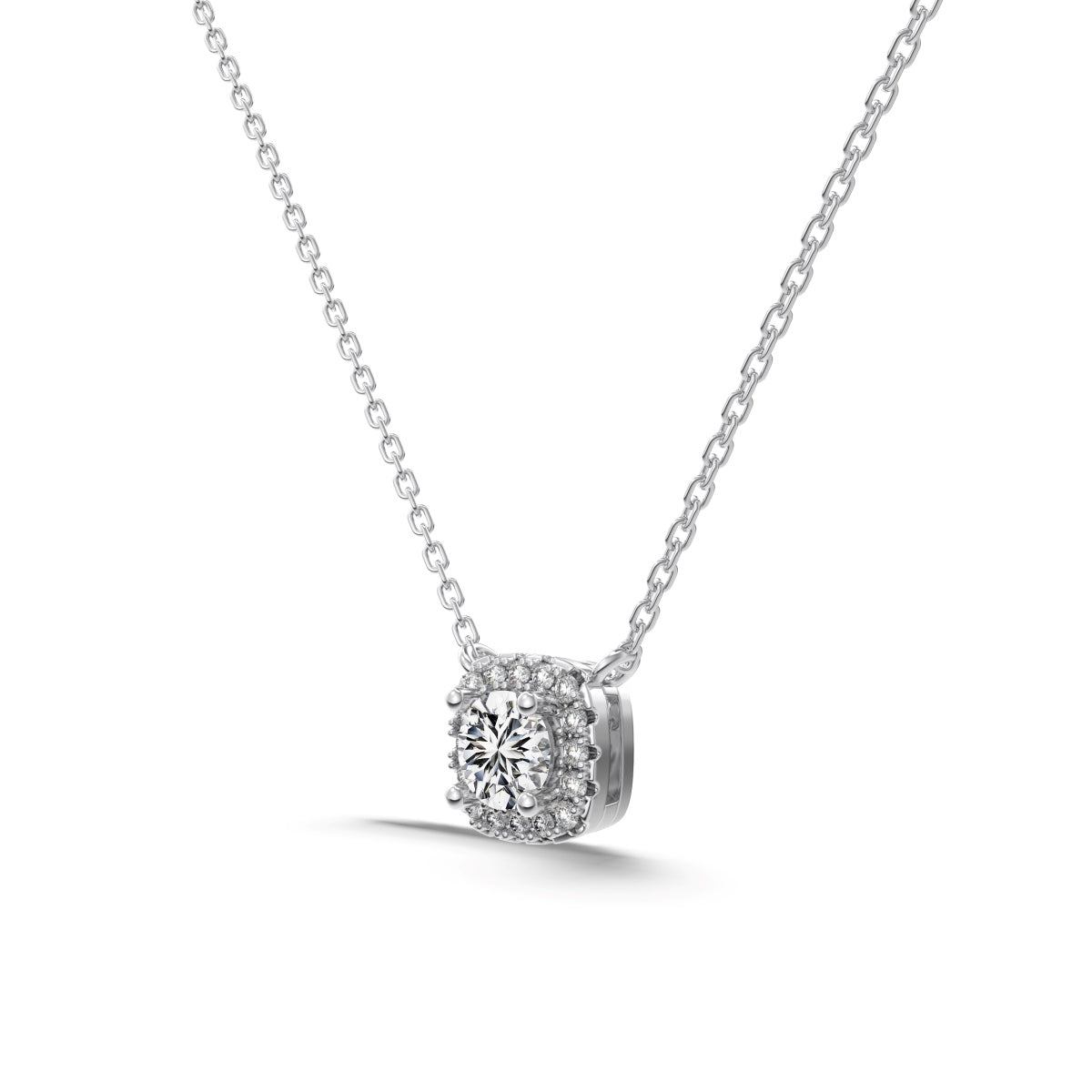 Cushion-Cut Pendant Necklace