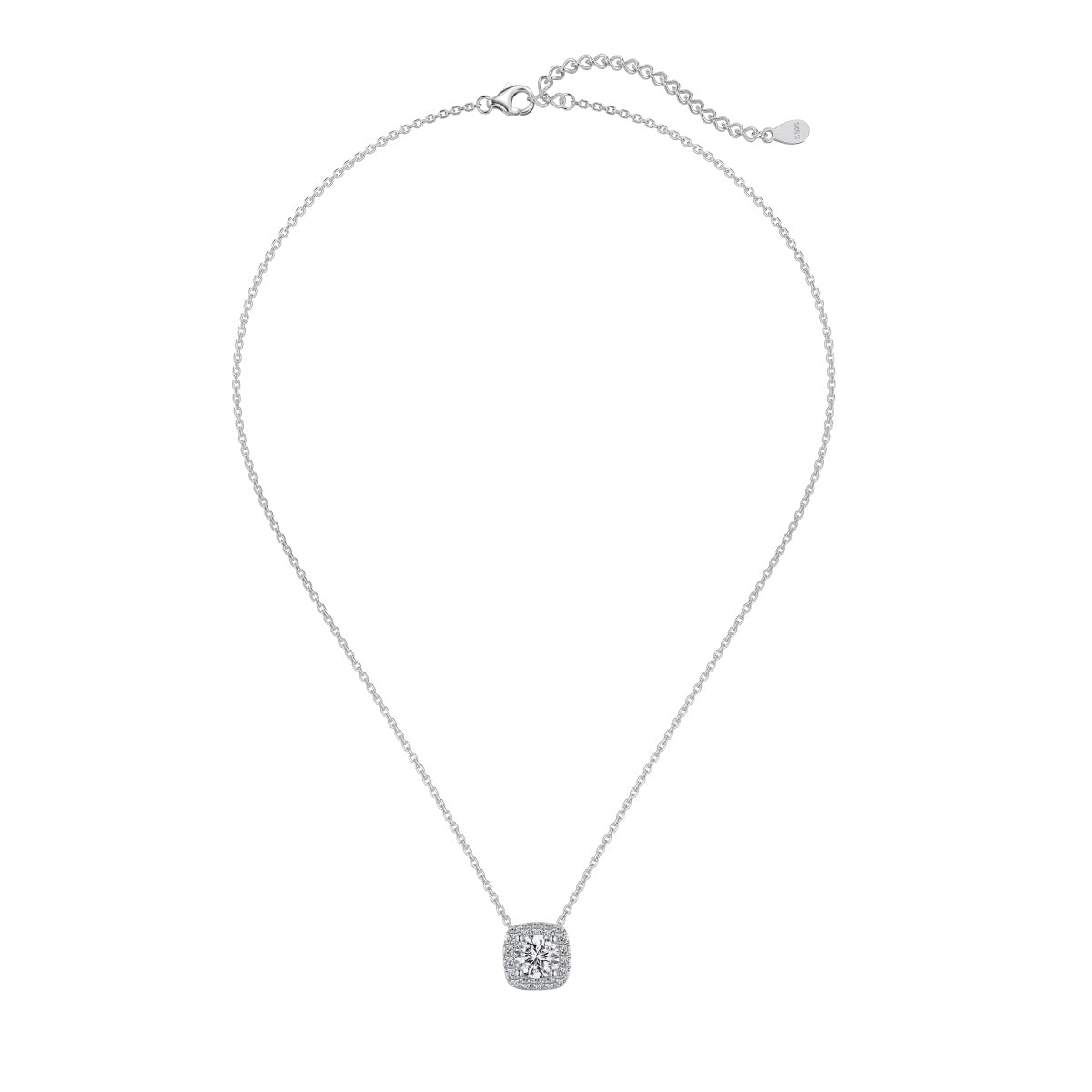 Cushion-Cut Pendant Necklace