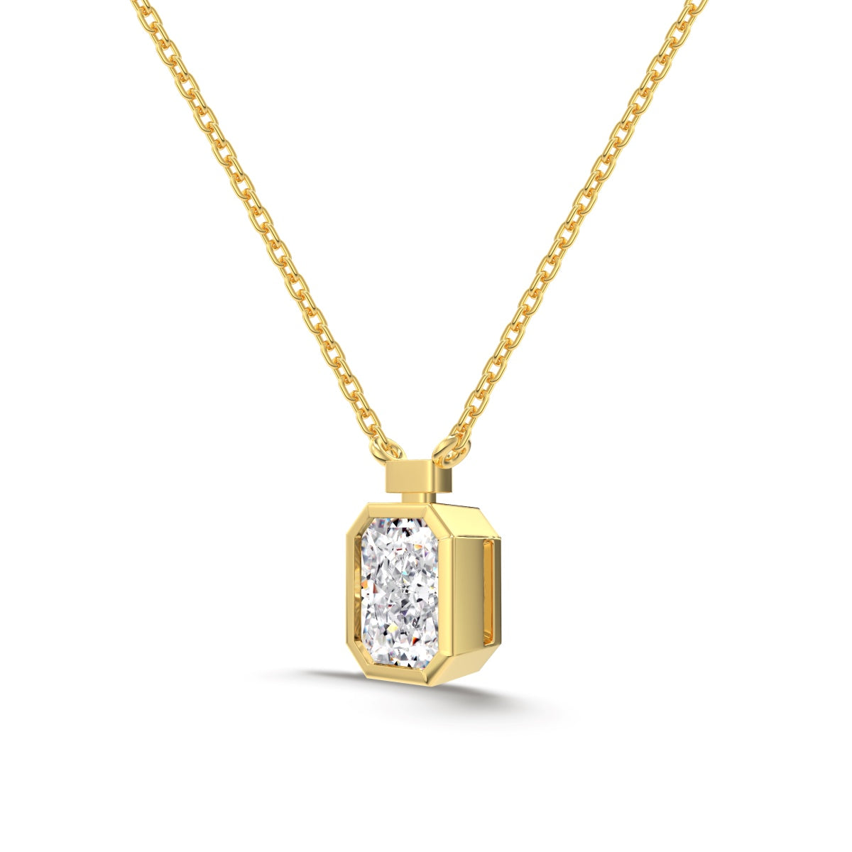 Gold Rectangular Necklace