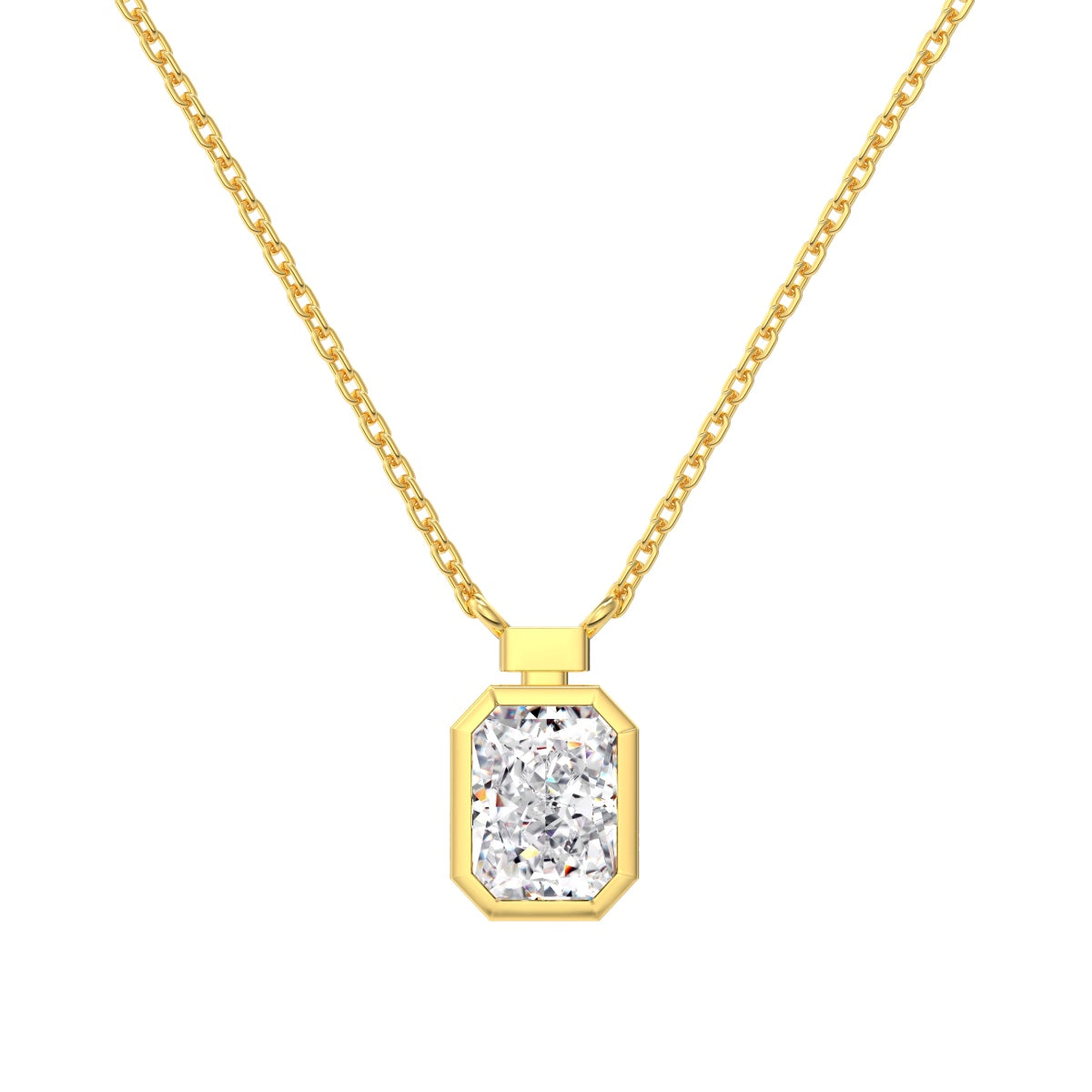 Gold Rectangular Necklace