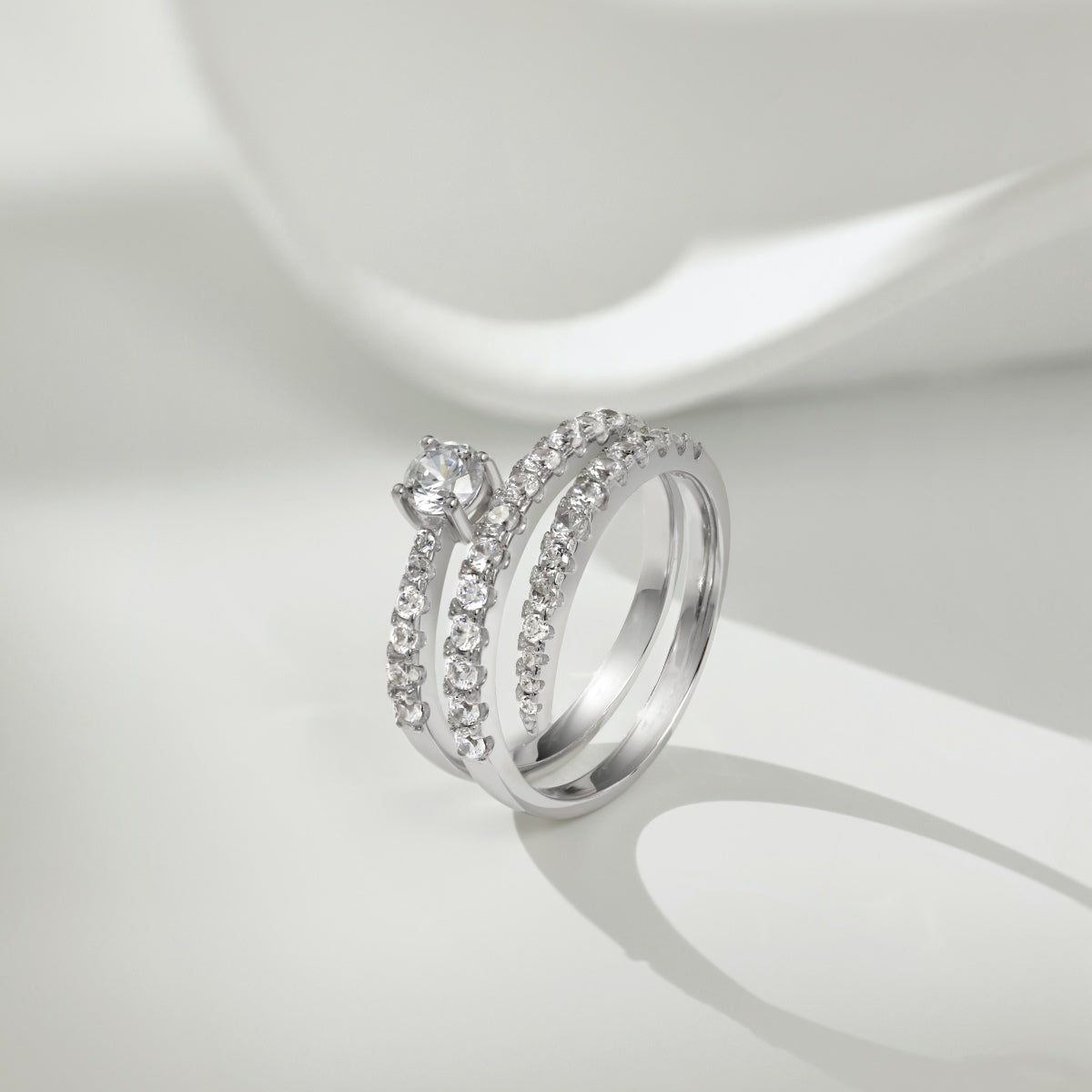 Triple-layered Silver Ring