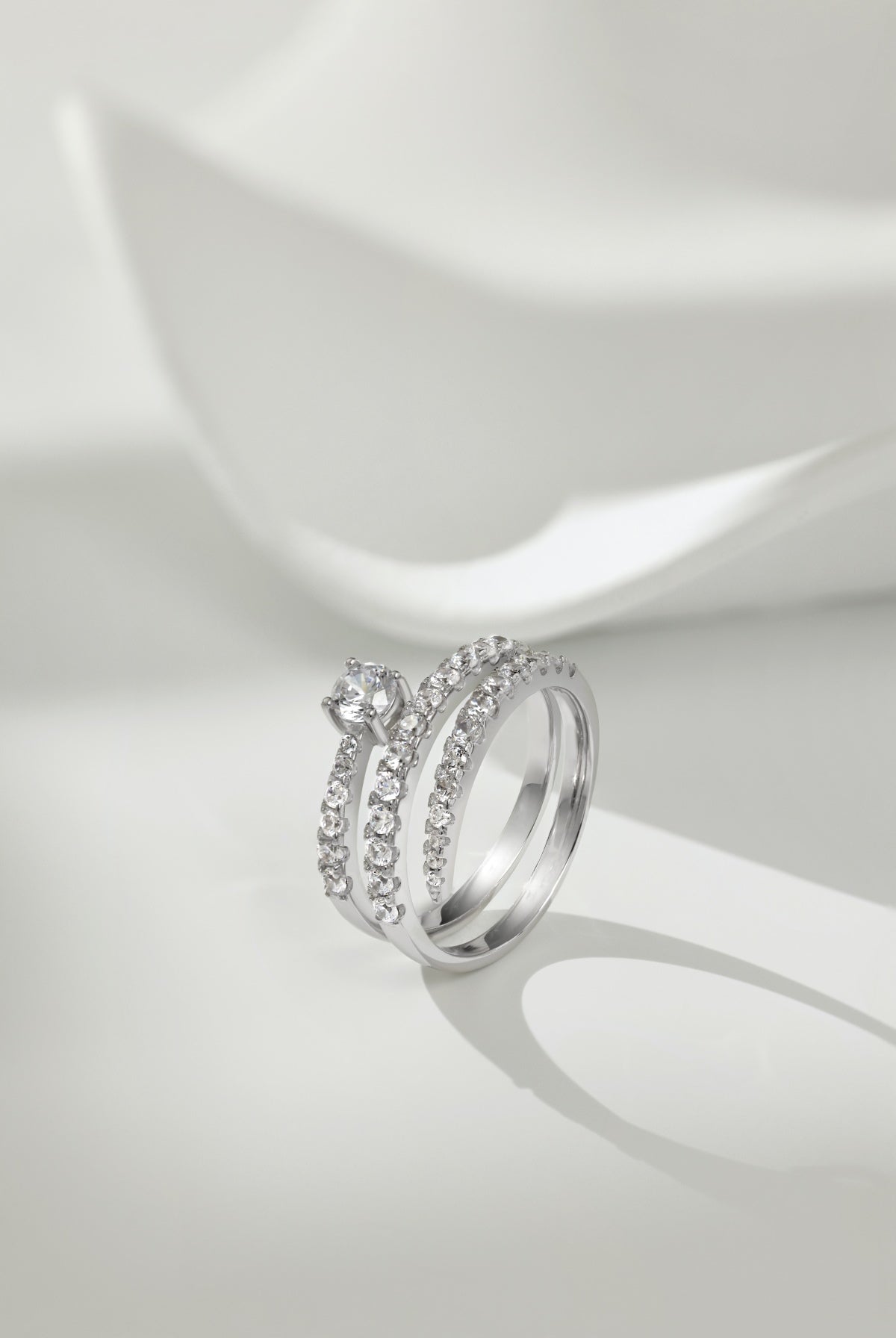 Triple-layered Silver Ring