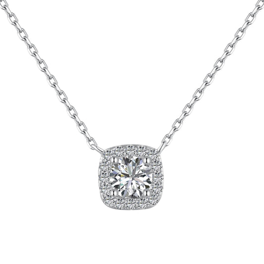 Cushion-Cut Pendant Necklace