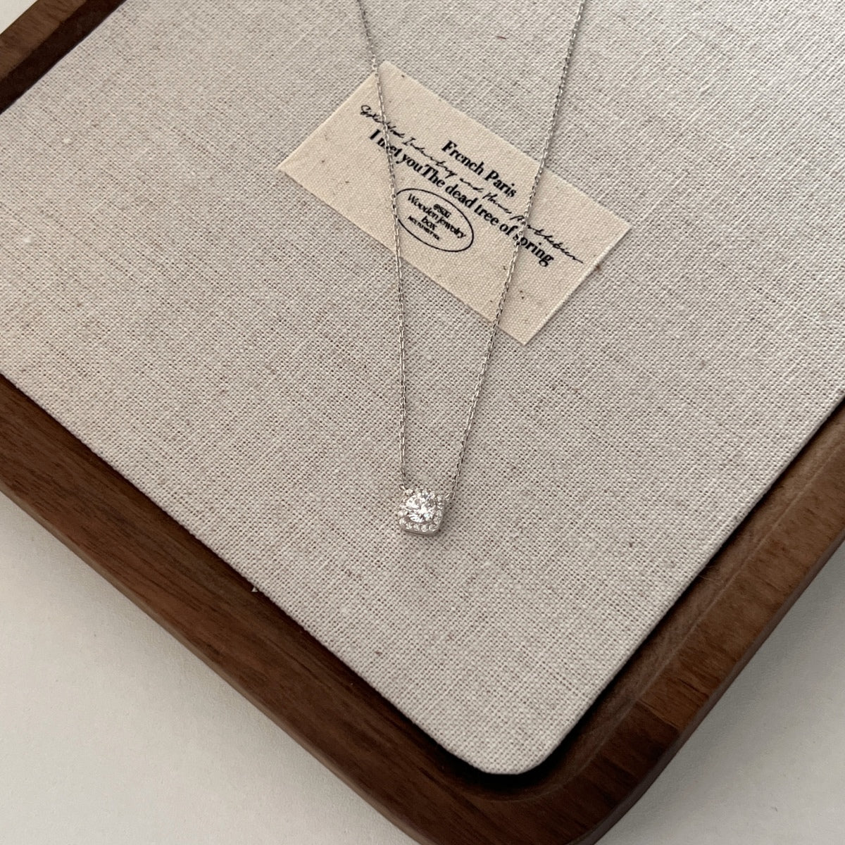 Cushion-Cut Pendant Necklace