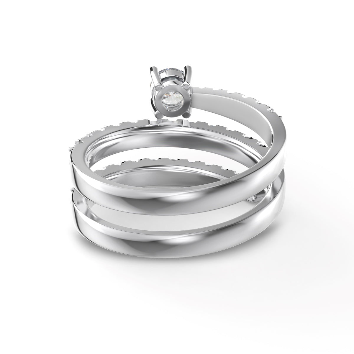 Triple-layered Silver Ring